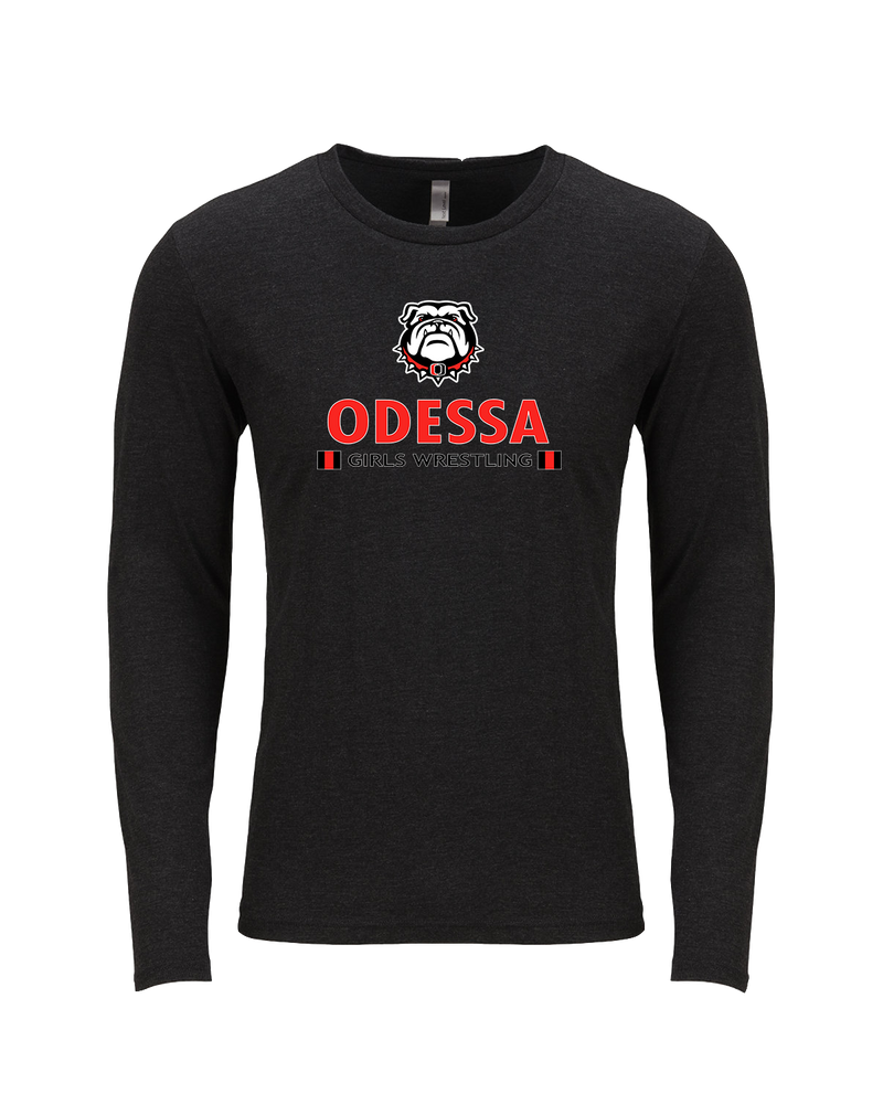 Odessa HS  Wrestling Stacked - Tri Blend Long Sleeve