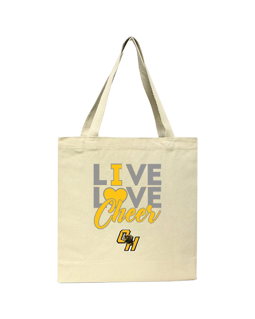 Ogemaw Heights HS Live Love Cheer - Tote Bag