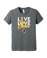 Ogemaw Heights HS Live Love Cheer - Youth T-Shirt
