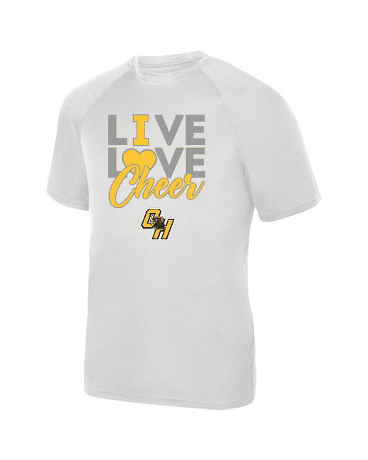 Ogemaw Heights HS Live Love Cheer - Youth Performance T-Shirt
