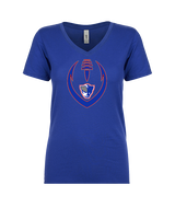 Oglethorpe County HS Football Full Football - Womens Vneck