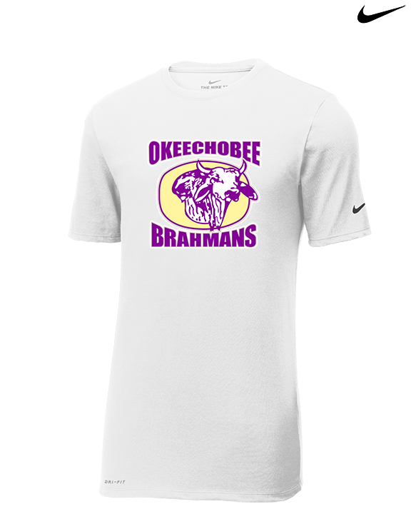 Okeechobee HS Football Logo - Mens Nike Cotton Poly Tee