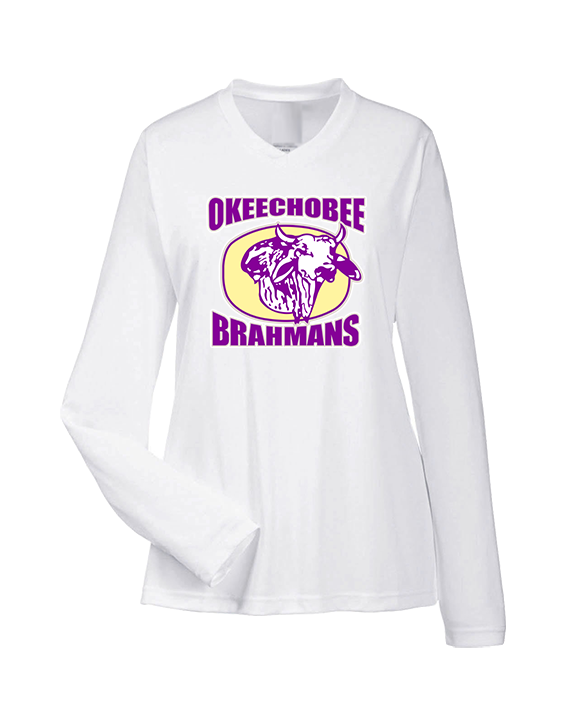 Okeechobee HS Football Logo - Womens Performance Longsleeve