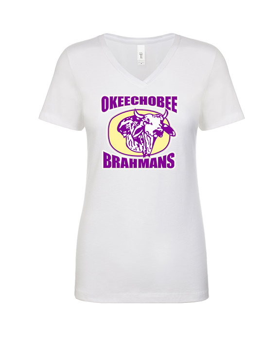 Okeechobee HS Football Logo - Womens V-Neck