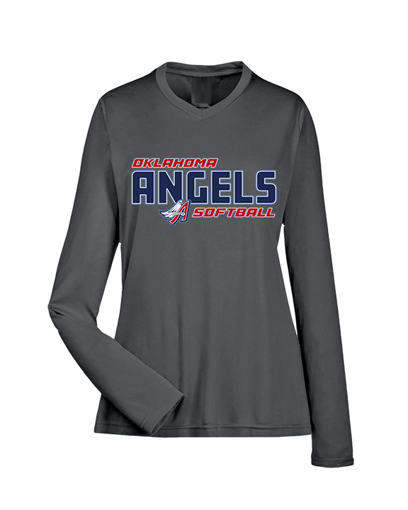 Oklahoma Angels 18U Softball Bold - Womens Performance Longsleeve