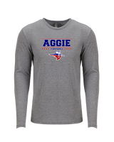 Oklahoma Panhandle State University Football Border - Tri-Blend Long Sleeve