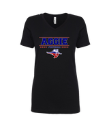 Oklahoma Panhandle State University Football Border - Womens Vneck