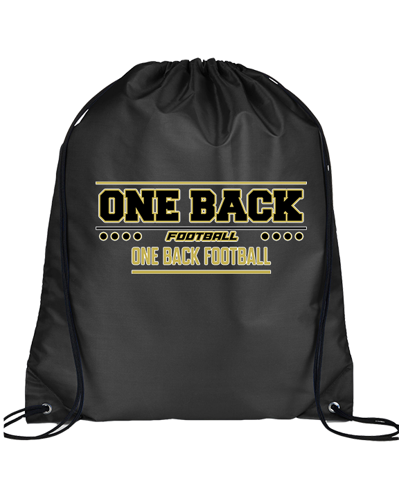 One Back Football Border - Drawstring Bag