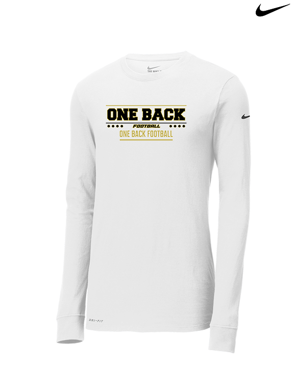 One Back Football Border - Mens Nike Longsleeve