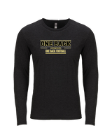 One Back Football Border - Tri-Blend Long Sleeve