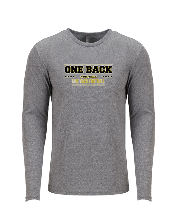 One Back Football Border - Tri-Blend Long Sleeve