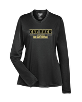 One Back Football Border - Womens Performance Longsleeve