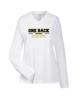 One Back Football Border - Womens Performance Longsleeve