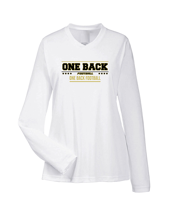 One Back Football Border - Womens Performance Longsleeve