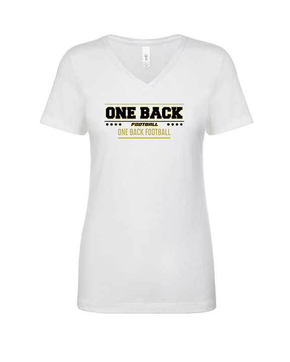 One Back Football Border - Womens Vneck