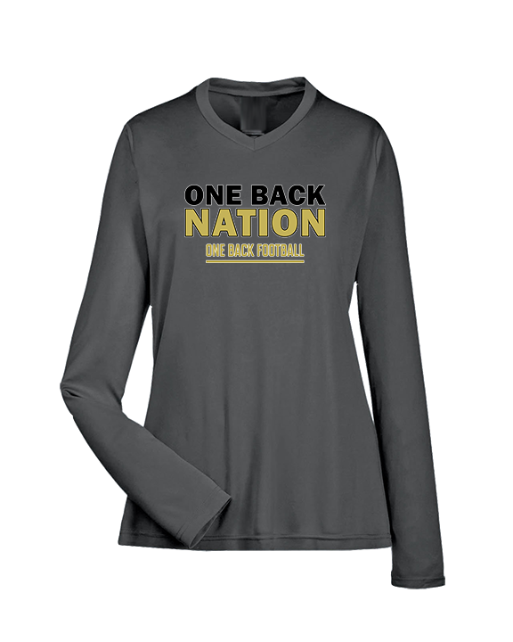 One Back Football Nation - Womens Performance Longsleeve