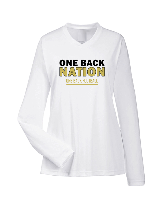 One Back Football Nation - Womens Performance Longsleeve