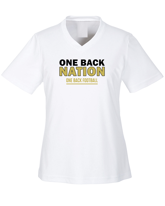 One Back Football Nation - Womens Performance Shirt