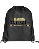 One Back Football Stacked - Drawstring Bag