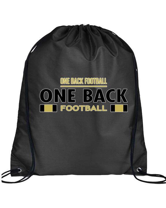One Back Football Stacked - Drawstring Bag