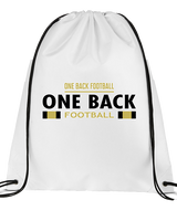 One Back Football Stacked - Drawstring Bag