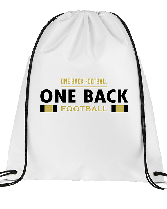 One Back Football Stacked - Drawstring Bag