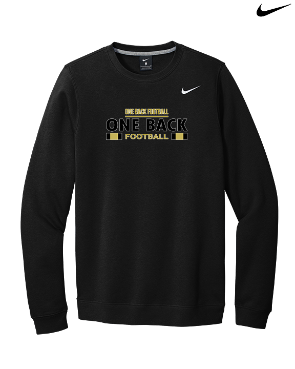 One Back Football Stacked - Mens Nike Crewneck