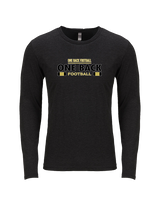One Back Football Stacked - Tri-Blend Long Sleeve
