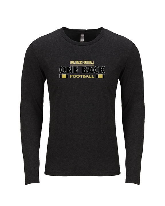 One Back Football Stacked - Tri-Blend Long Sleeve