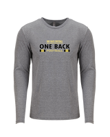 One Back Football Stacked - Tri-Blend Long Sleeve