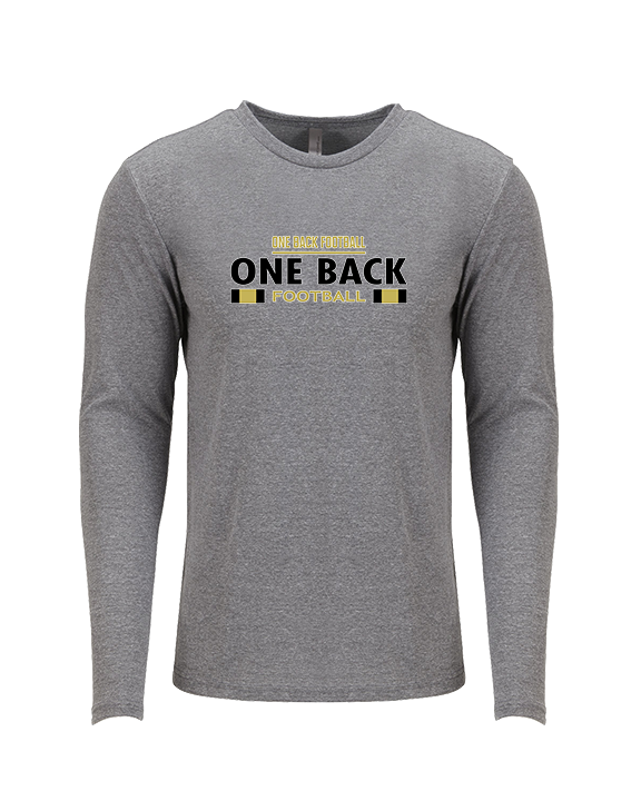 One Back Football Stacked - Tri-Blend Long Sleeve