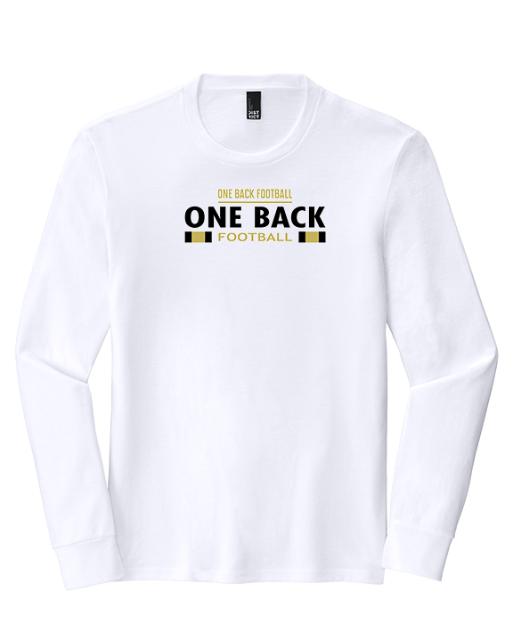 One Back Football Stacked - Tri-Blend Long Sleeve
