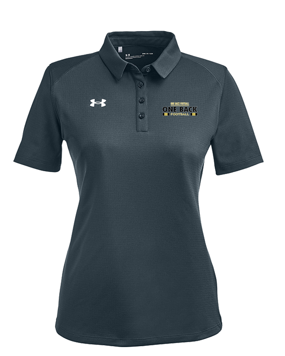 One Back Football Stacked - Under Armour Ladies Tech Polo