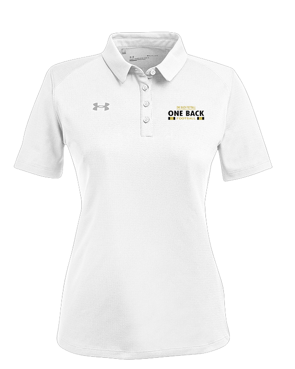 One Back Football Stacked - Under Armour Ladies Tech Polo