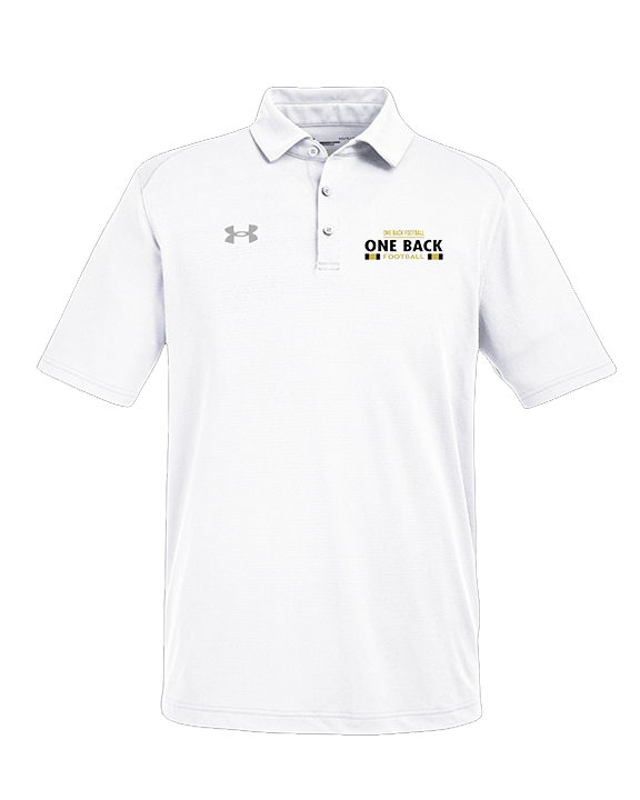 One Back Football Stacked - Under Armour Mens Tech Polo
