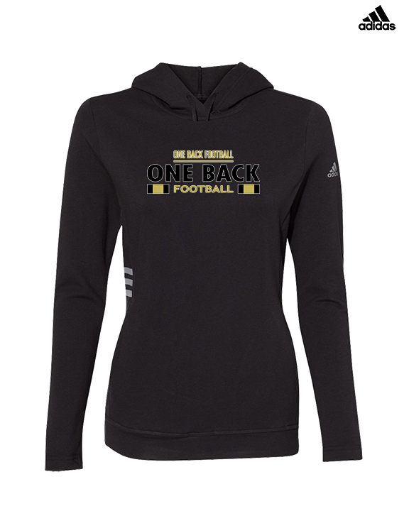 One Back Football Stacked - Womens Adidas Hoodie