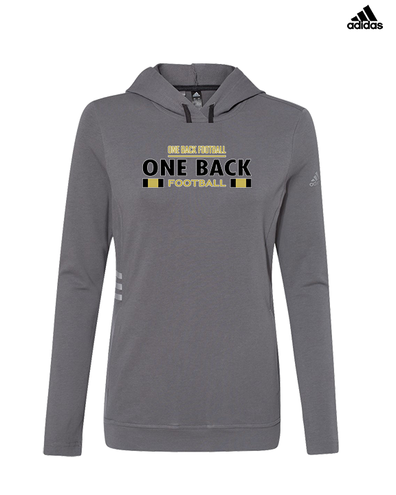One Back Football Stacked - Womens Adidas Hoodie