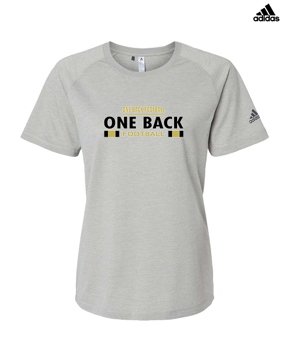 One Back Football Stacked - Womens Adidas Performance Shirt