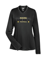 One Back Football Stacked - Womens Performance Longsleeve