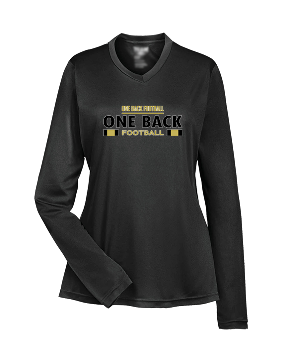 One Back Football Stacked - Womens Performance Longsleeve
