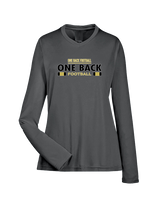 One Back Football Stacked - Womens Performance Longsleeve