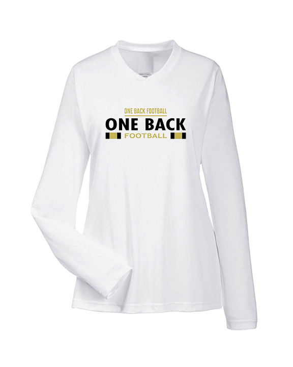 One Back Football Stacked - Womens Performance Longsleeve