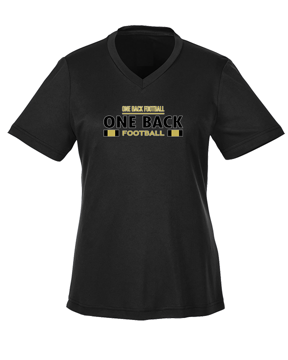 One Back Football Stacked - Womens Performance Shirt
