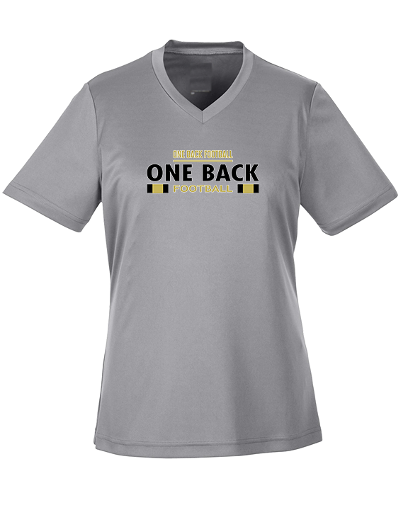 One Back Football Stacked - Womens Performance Shirt