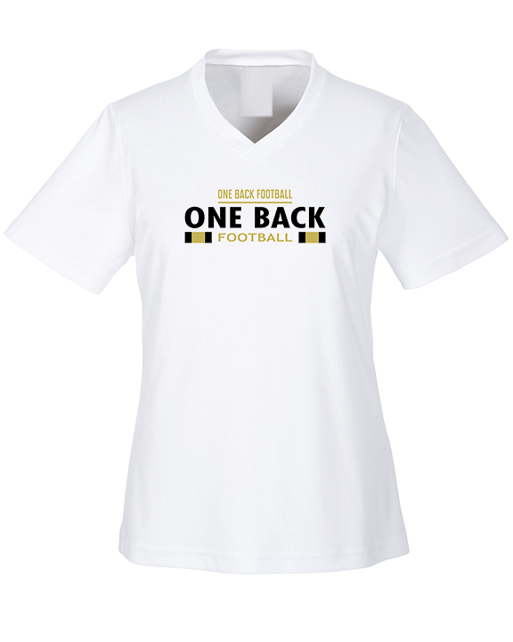 One Back Football Stacked - Womens Performance Shirt
