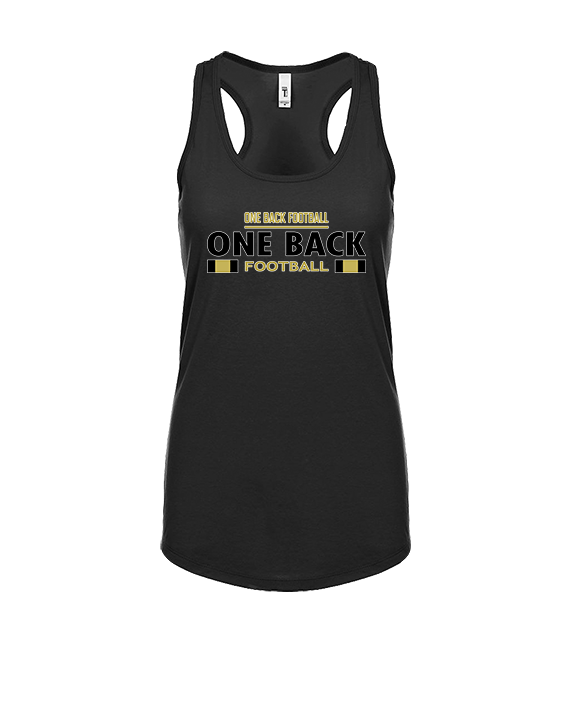 One Back Football Stacked - Womens Tank Top