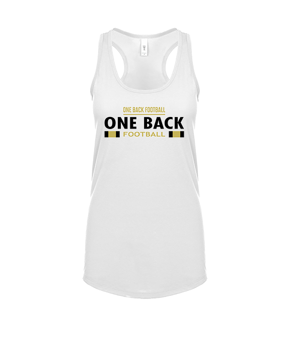 One Back Football Stacked - Womens Tank Top