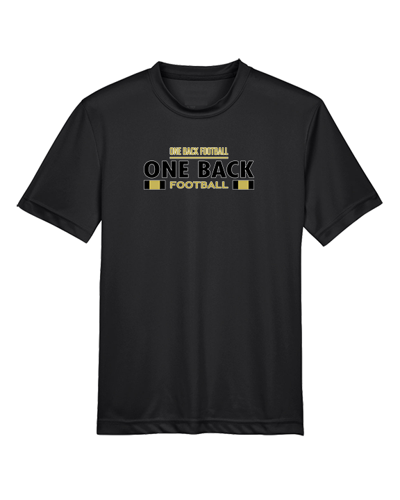 One Back Football Stacked - Youth Performance Shirt