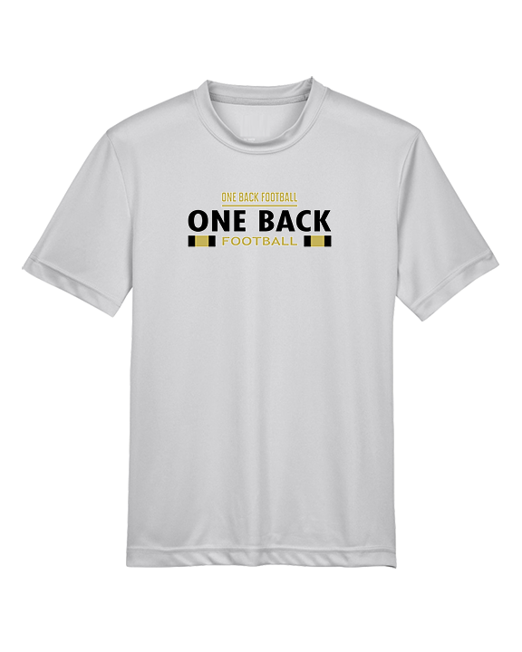 One Back Football Stacked - Youth Performance Shirt