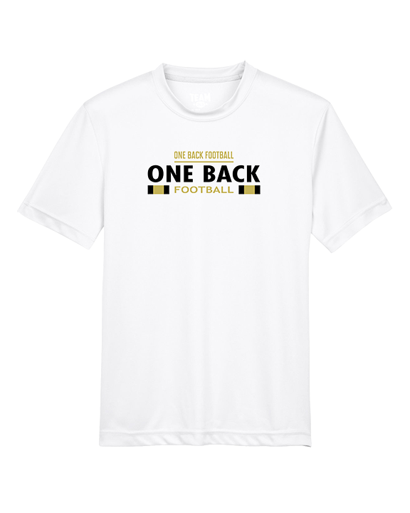 One Back Football Stacked - Youth Performance Shirt